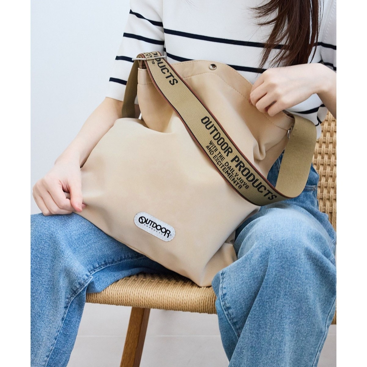 OUTDOOR PRODUCTS/アウトドアプロダクツ別注】スウェード調2WAYトート 