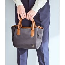 異素材コンビミドルトートバッグ/軽量・2WAY