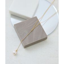 淡水パールトップショートY字ネックレス