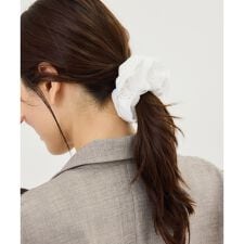 コットンレースフリルシュシュ