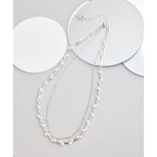 デザインパールチェーン2連ショートネックレス