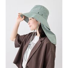 日よけ付きアドベンチャーハット/UVカット・リンクコーデ