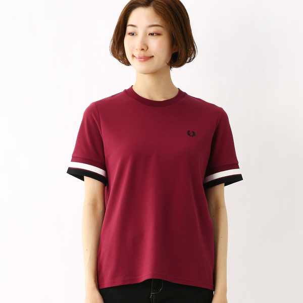 S21】BOLD TIPPED PIQUE T-SHIRT | フレッドペリー(FRED PERRY 
