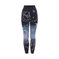 スロギー “ほっ”とアイテム(ニット柄)  9分丈ニットパンツ 074