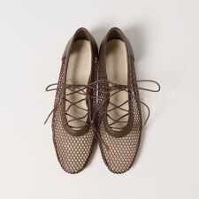 Nメッシュレースアップ フラット10↑