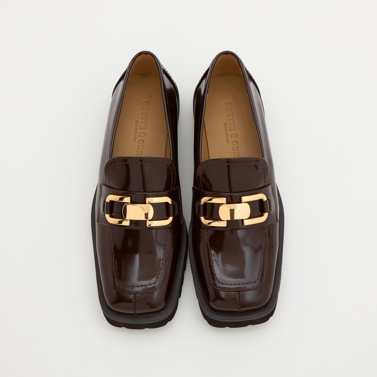 Odette e Odile チェーンモチーフローファー チェーンモチーフローファーフラット20↑ | オデットエオディール