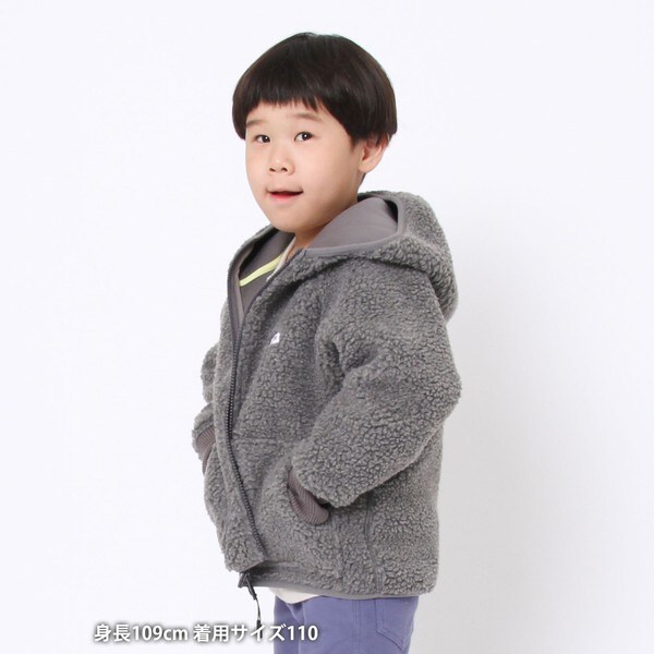 美品／1回着用Coen キッズボアフリースジャケット(120) coen（コーエン）の「coen キッズ[洗える]ボアフリーススタンド