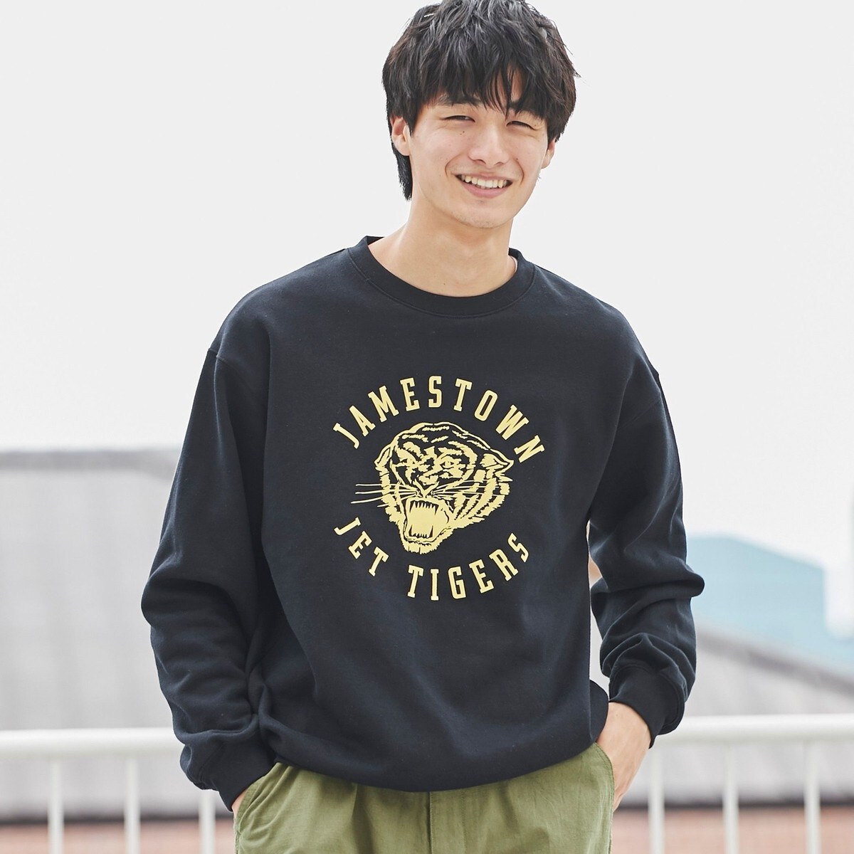 おこめ ◎丸首 プリントスウェット インナー set カレッジ風 企業 他