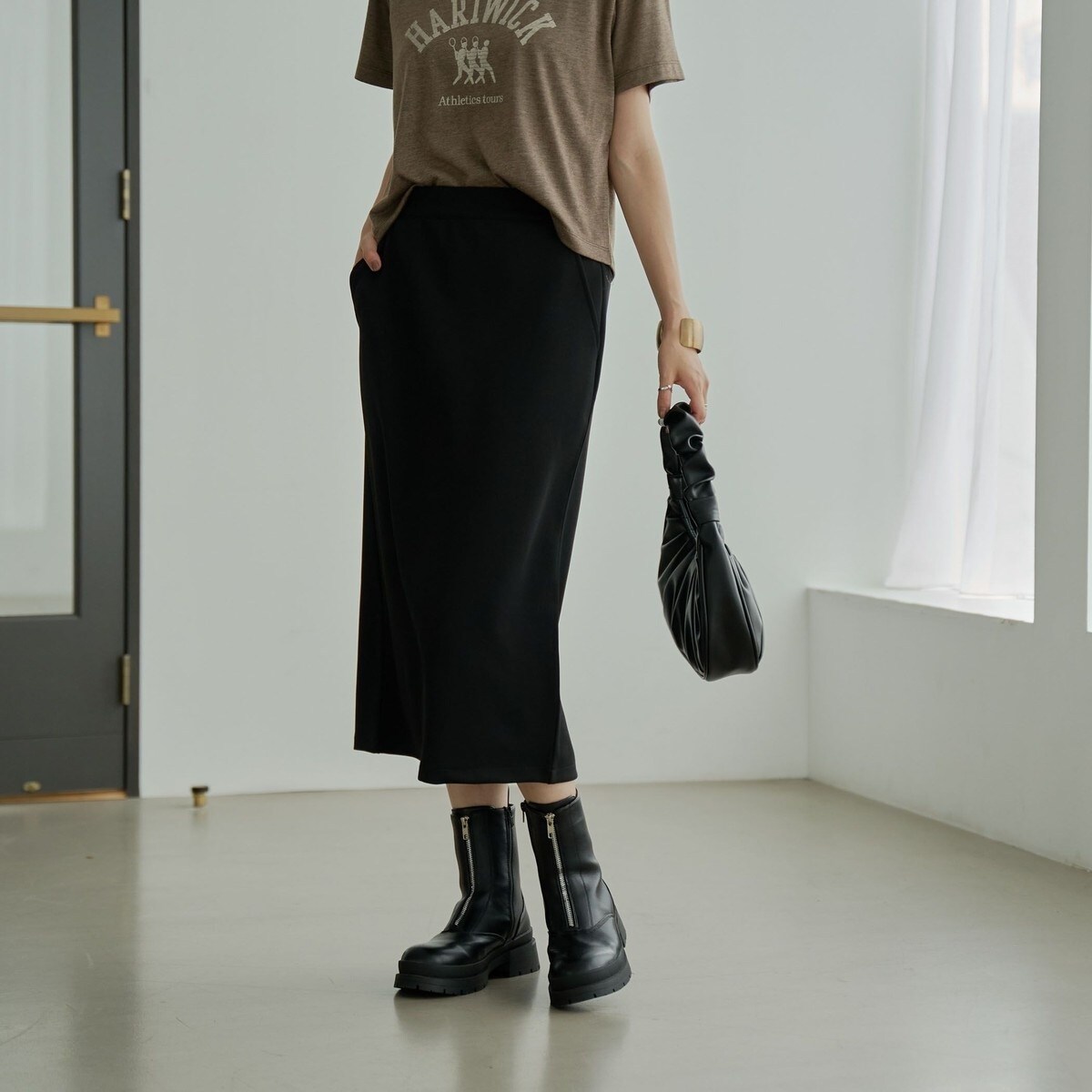 大人気新品 ICB とろみダブルフェイスステッチブラウス スカート 