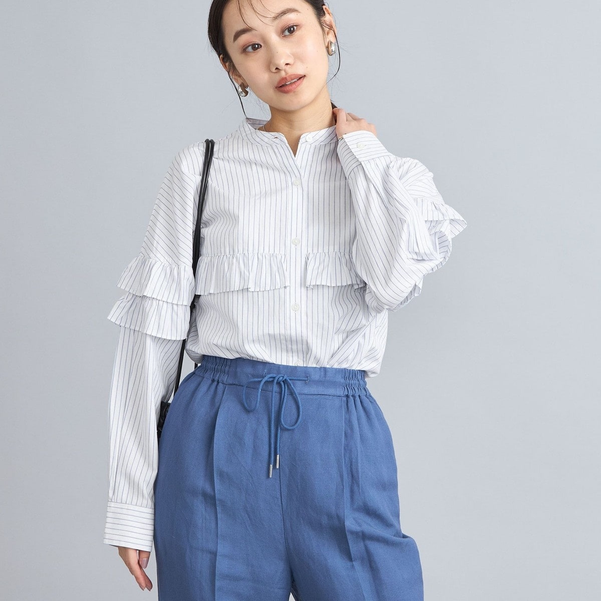 ソフトタッチブロードヨコフリルブラウス | コーエン(coen