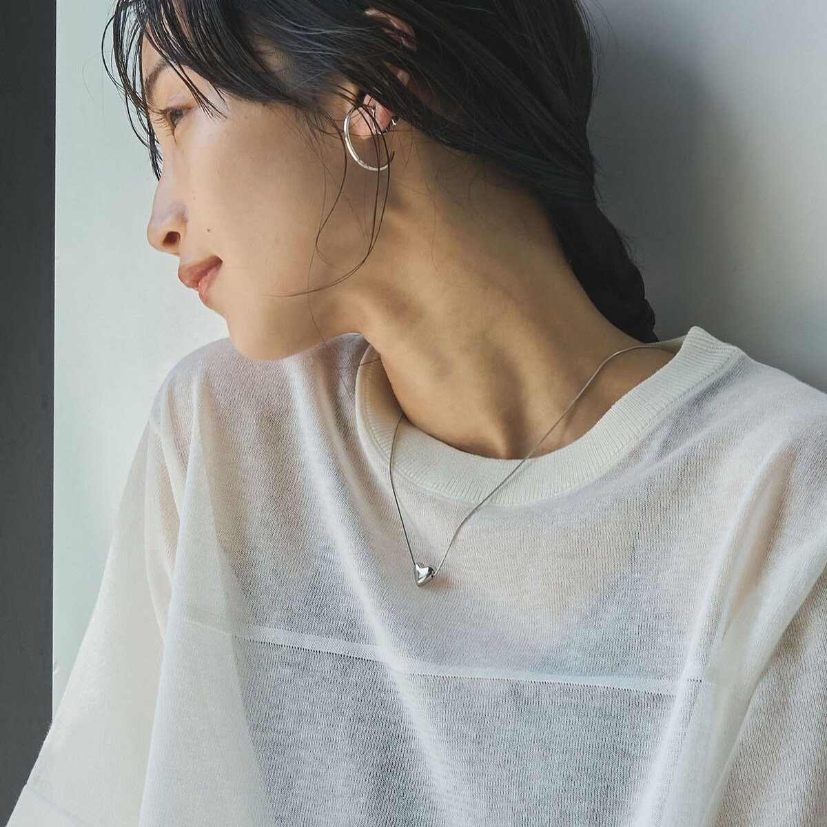 [�}���C]�v�`�n�[�g���`�[�t�X�l�[�N�`�F�[���l�b�N���X/�R�[�G���icoen�j SILVER