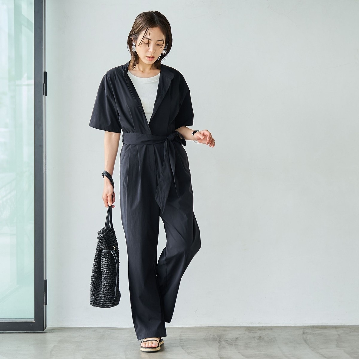 RONEL◇ツイルオールインワン DK.GRAY