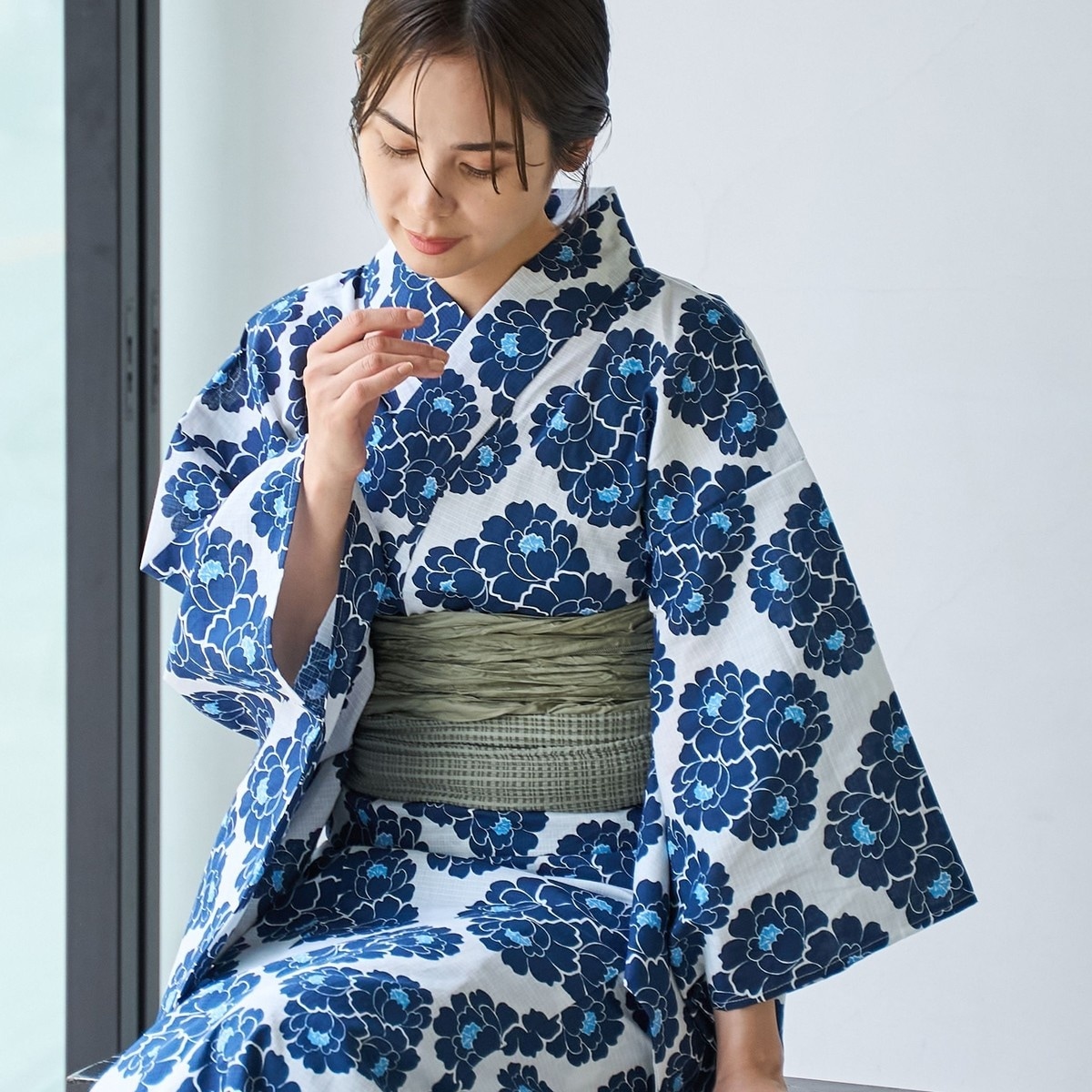 浴衣5点セット　Mサイズ WEB限定】浴衣5点セット（コバルトブルー） | コーエン(coen