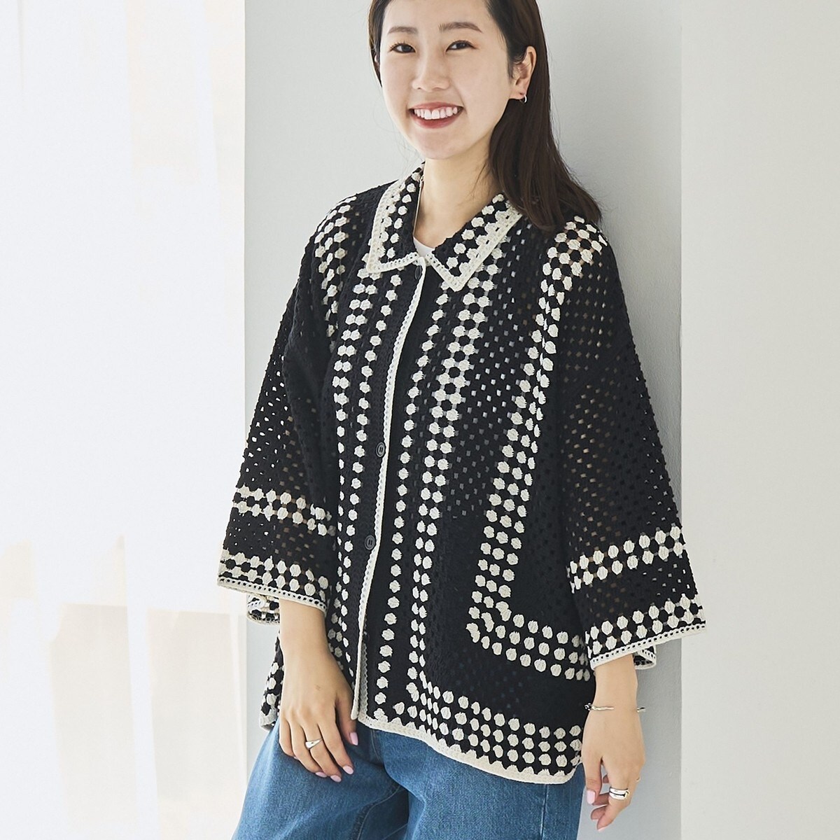 クロシェ編みポロカーディガン | コーエン(coen) | マルイウェブチャネル