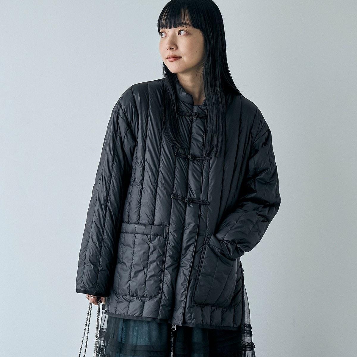 TAION(タイオン)別注 800flpダウンコートリバーシブル　ホワイト WEB限定】TAION(タイオン)別注800flpミドルダウンコート