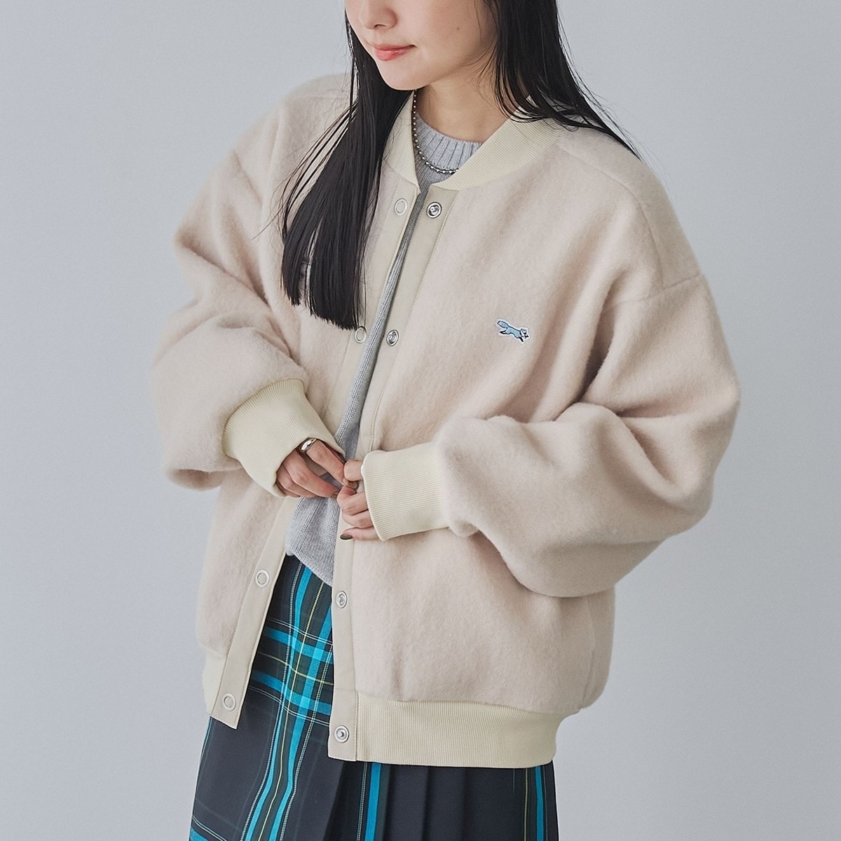 IENA タグ付き ボンディングツイードスタジアムブルゾン ボンディングツイードスタジアムブルゾン | イエナ(IENA