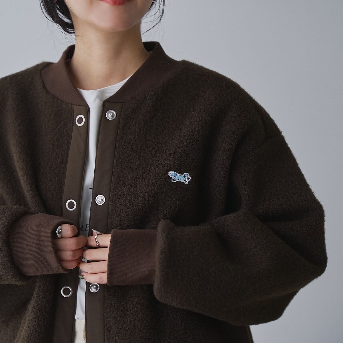 IENA タグ付き ボンディングツイードスタジアムブルゾン IENA（イエナ）の「ボンディングツイードスタジアムブルゾン