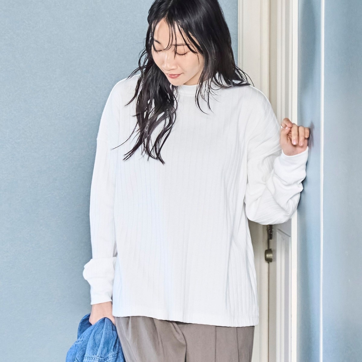 [�}���C]���s����T / ���C�h���u�����O�X���[�uT�V���c/�R�[�G���icoen�j OFF WHITE
