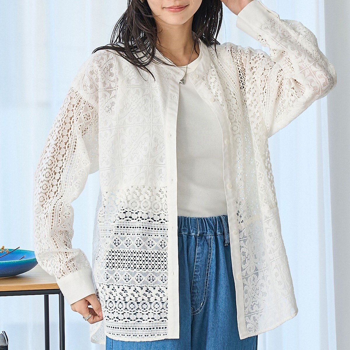 パッチワーク レースシャツ | コーエン(coen) | マルイウェブチャネル