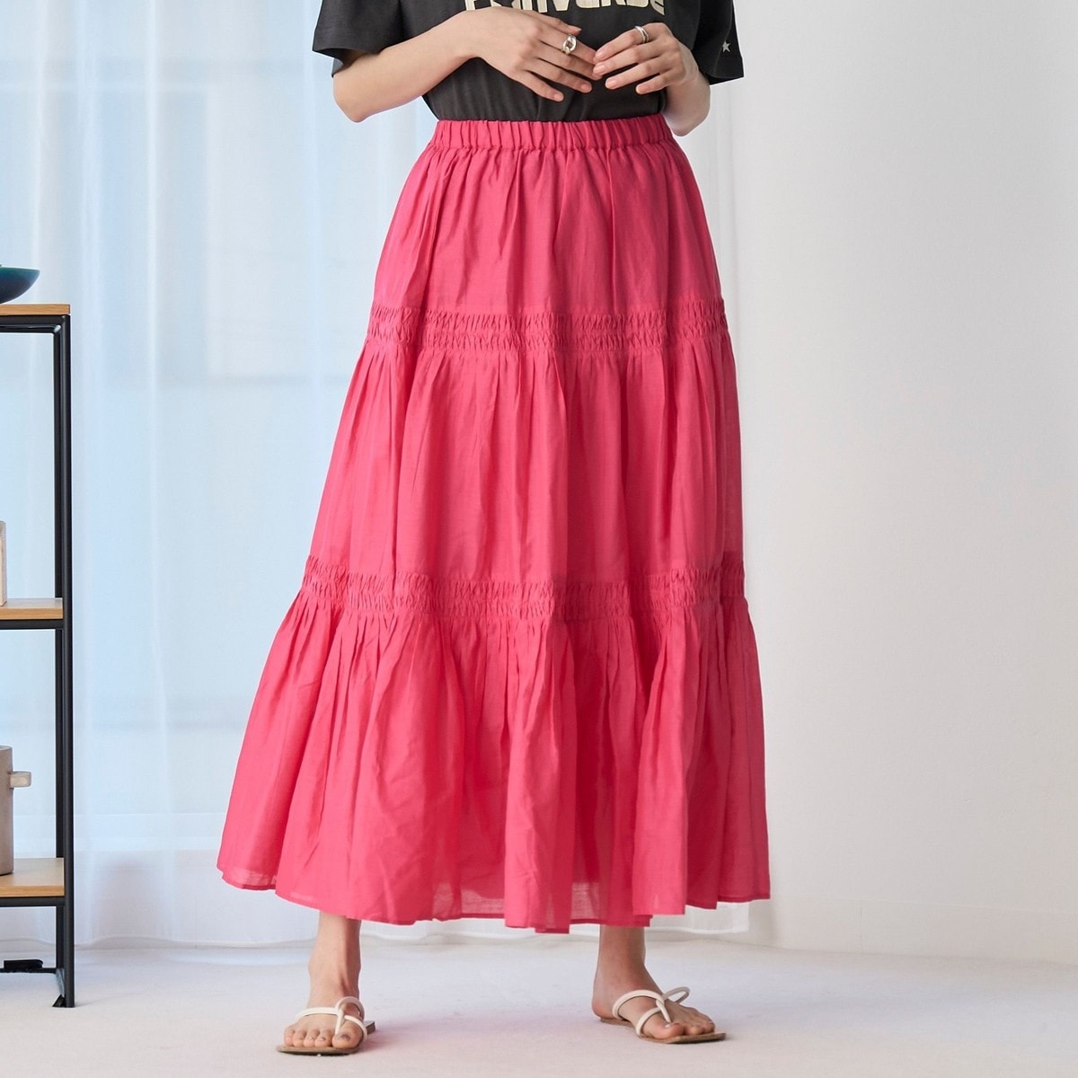 [�}���C] MARKET�i�}�[�P�b�g�j�^�b�N �e�B�A�[�h �X�J�[�g/�R�[�G���icoen�j PINK