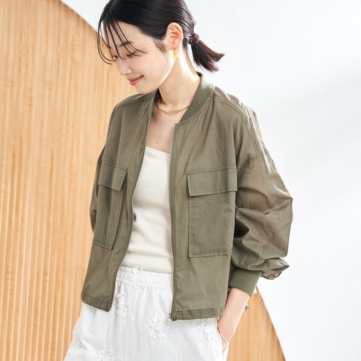 YETI × Ray beams ポンチョ　オリーブ Yeti × Ray BEAMS ／ 別注 2way L ポンチョ