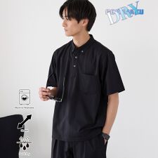 極楽DRYストレッチポロシャツ　吸水速乾機能付き