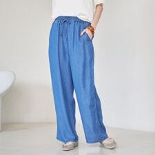 ライトデニムイージーワイドパンツ