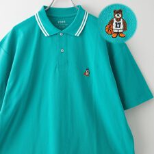 コーエン(coen)のワンポイントベア刺繍カノコポロシャツ