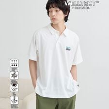 ＜WELLTECT/多機能＞刺繍ロゴポロシャツ　ー吸水速乾、接触冷感、UVカット、遮熱ー