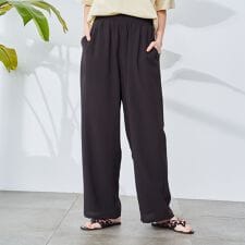 【接触冷感】ドライタッチイージーワイドパンツ