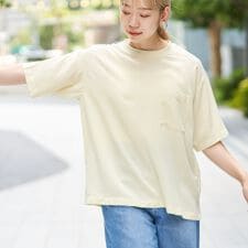 【接触冷感】五分袖Tシャツブラウス