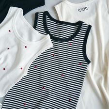 ハートモチーフリブ刺繍タンクトップ | コーエン(coen)