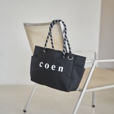 【新色登場・追加】coen（コーエン） ロゴ Pキャンバストートバッグ（Mサイズ）