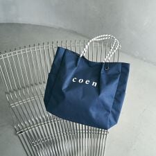 【追加】 coen（コーエン） ロゴ Pキャンバストートバッグ（Lサイズ）