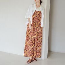 【スザンヌさんコラボ】Suuバティック柄キャミサロペット