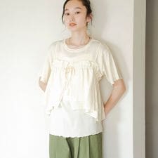 【セットアイテム】配色リブキャミソールセットTシャツ