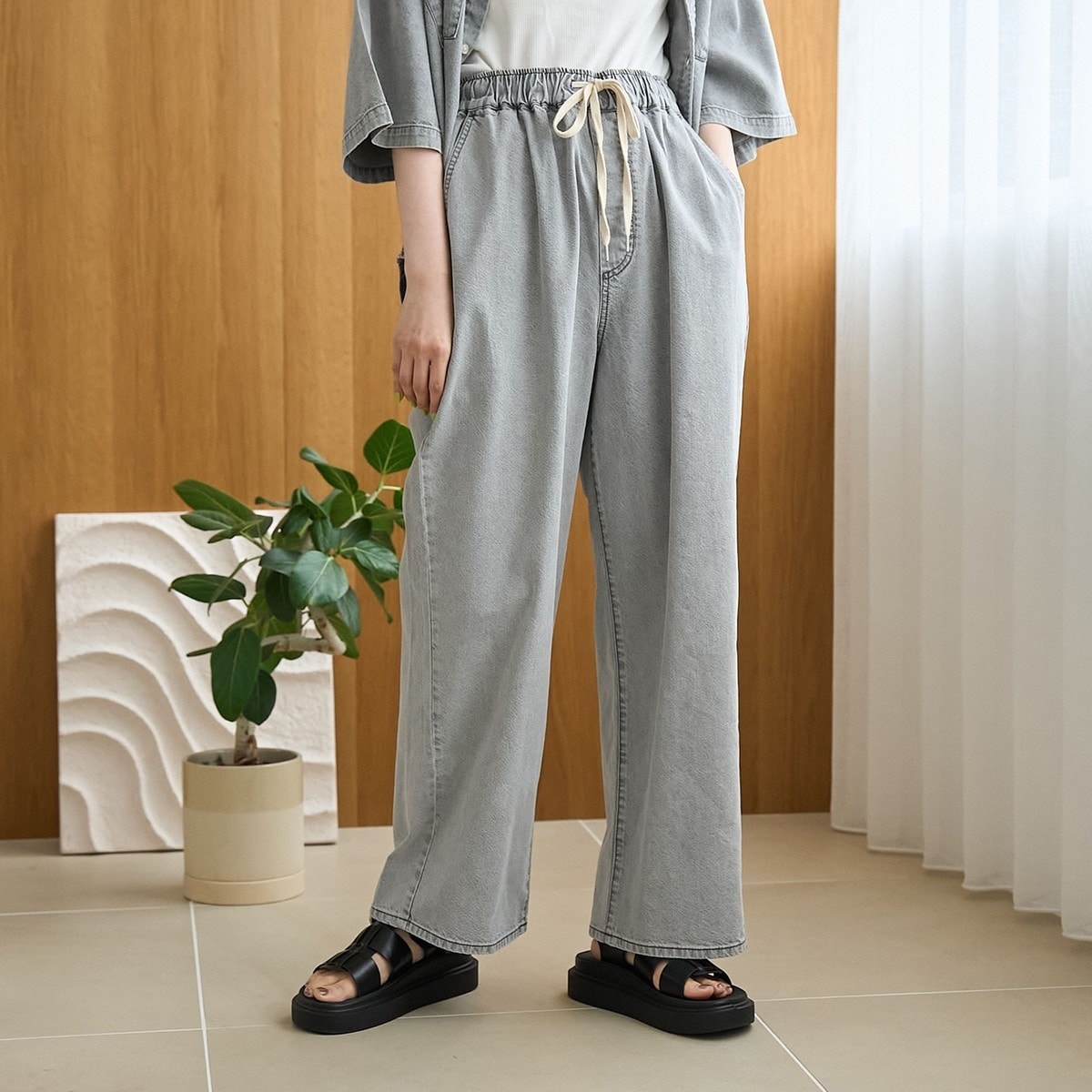 [�}���C]�y�l�C�J���[�h�O���[�hWEB����ē��ׁI�z�R�b�g�����[�����f�j�����C�h�p���c/�R�[�G���icoen�j LT.GRAY