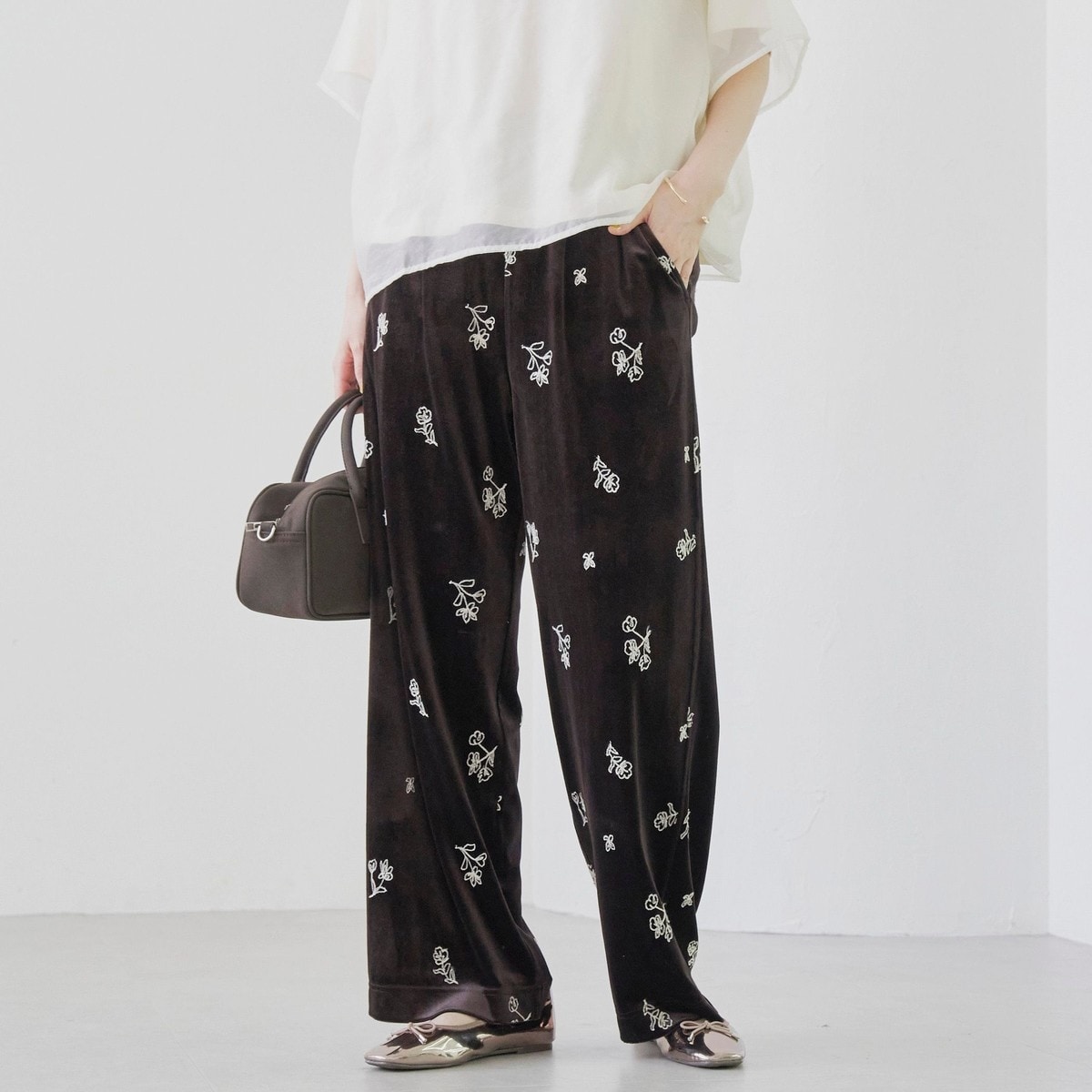 フラワー刺繍イージーワイドパンツ | コーエン(coen) | マルイウェブ