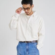 USA COTTONソフトフランネルシャツ（無地）