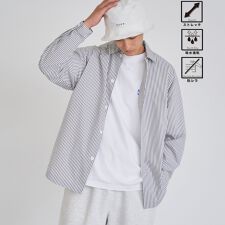 楽はおりシャツ【ストレッチ、吸水速乾、防シワ】