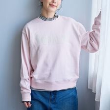 フロッキーロゴプリント裏毛スウェット