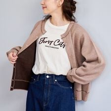 コーエン(coen)のスウェットライク2wayニットカーディガン