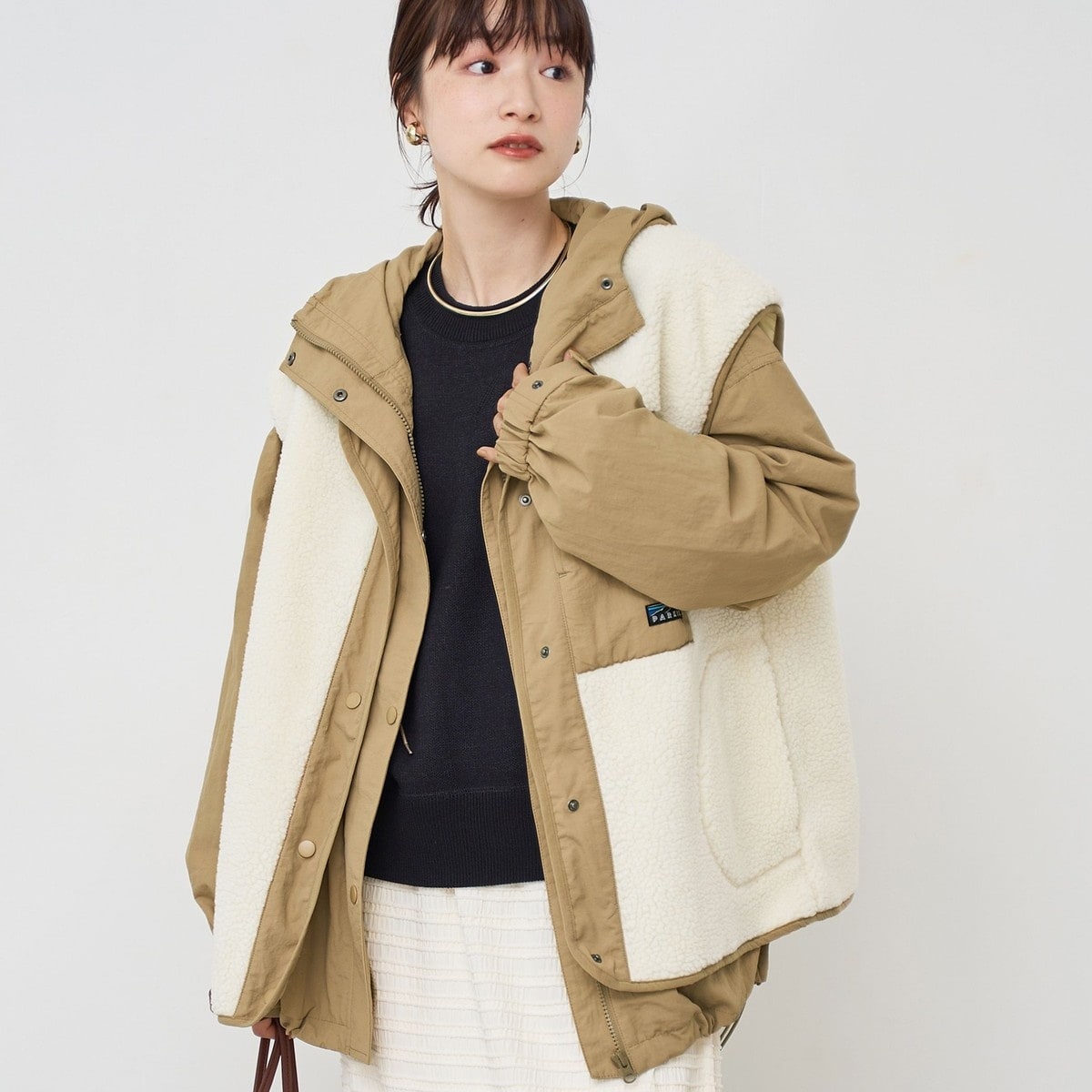 [}C]yPARKNIKip[NjbNjz 3WAY}Eep[J[/R[Gicoenj BEIGE