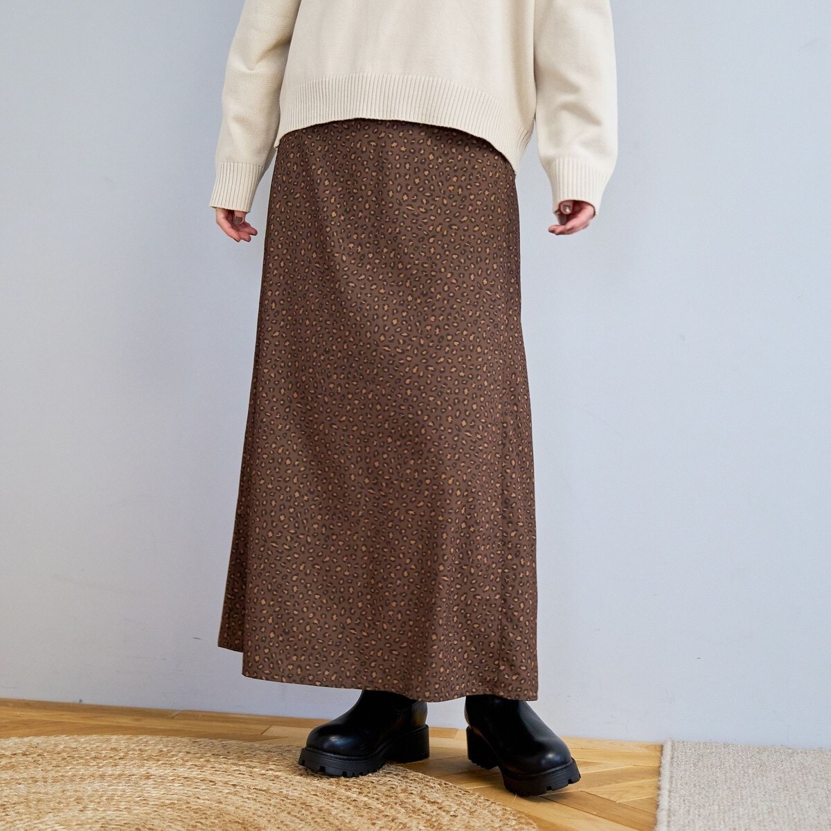 [�}���C]���I�p�[�h�v�����g�t���A�X�J�[�g/�R�[�G���icoen�j MD.BROWN