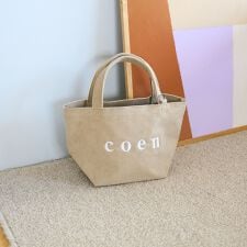 【一部WEB限定カラー・新素材】coen（コーエン）ロゴ アソートトートバッグ(Sサイズ)
