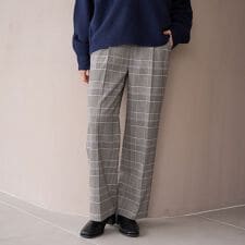 【定番】イージービューティーチェックワイドパンツ(WEB限定サイズあり)