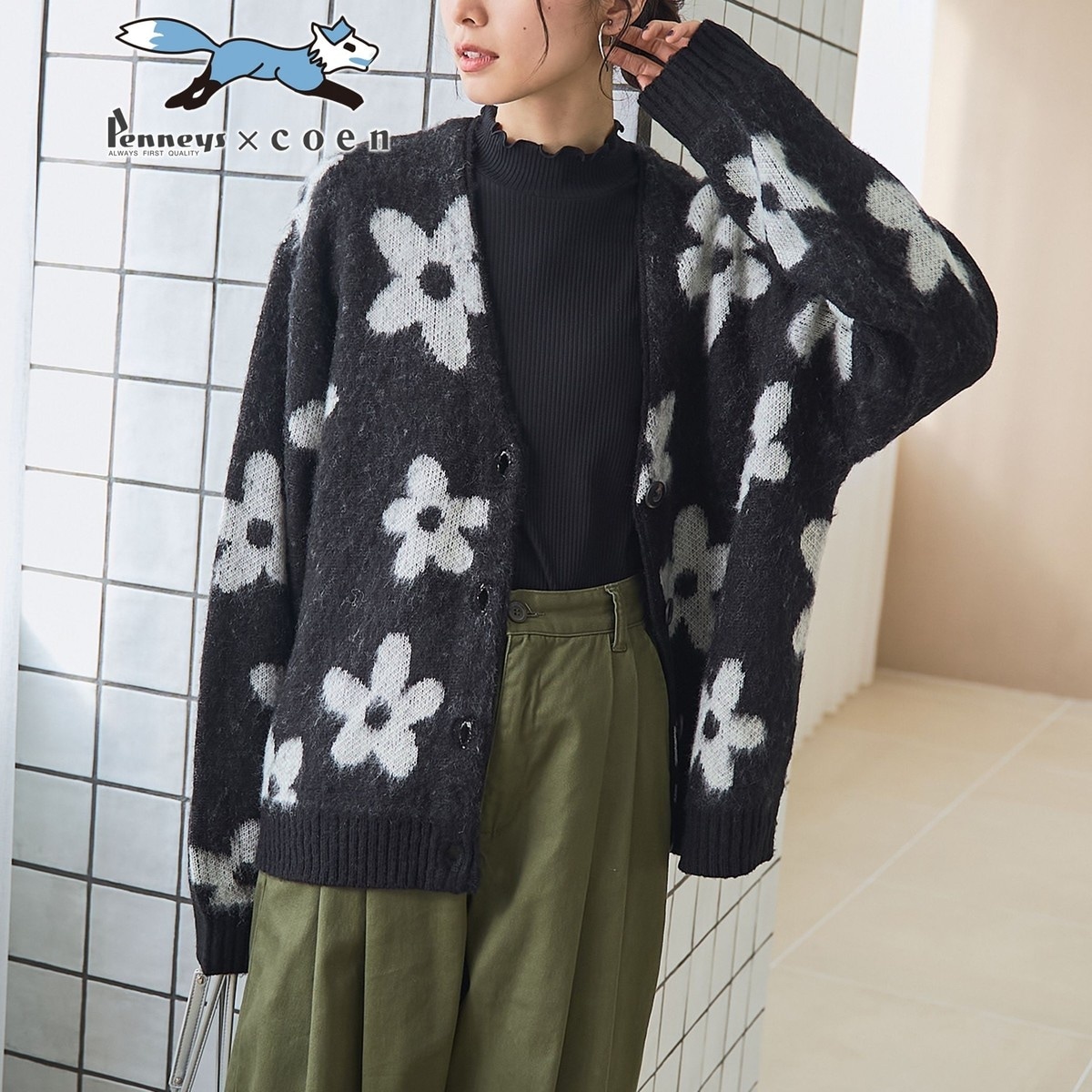 [}C]yPENNEYSi؃j[YjʒzA\[gWK[hNуjbgJ[fBK/R[Gicoenj BLACK