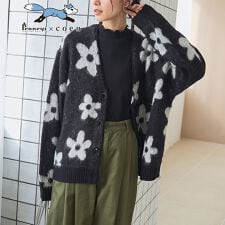 【PENNEYS（ぺニーズ）別注】アソートジャガード起毛ニットカーディガン