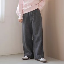 裏起毛ワイドデニムパンツ【インフルエンサー紹介アイテム】