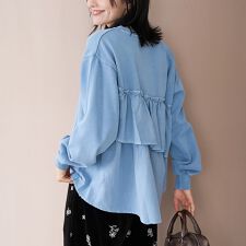 コーエン(coen)のフリルドッキングピグメント裏毛スウェット